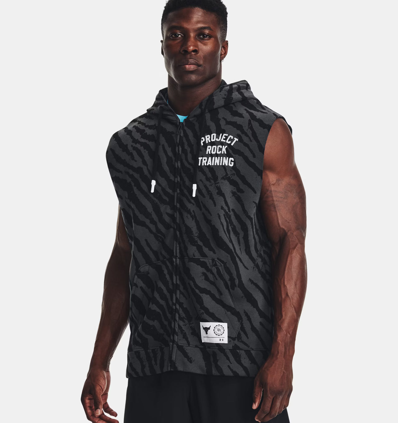 Project Rock Rival Fleece Printed Men's Sleeveless Full-Zip 1377444-001