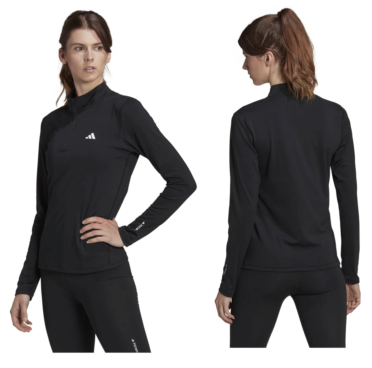 Adidas Techfit Women's Long Sleeve Quarter Zip Training Top HD8935