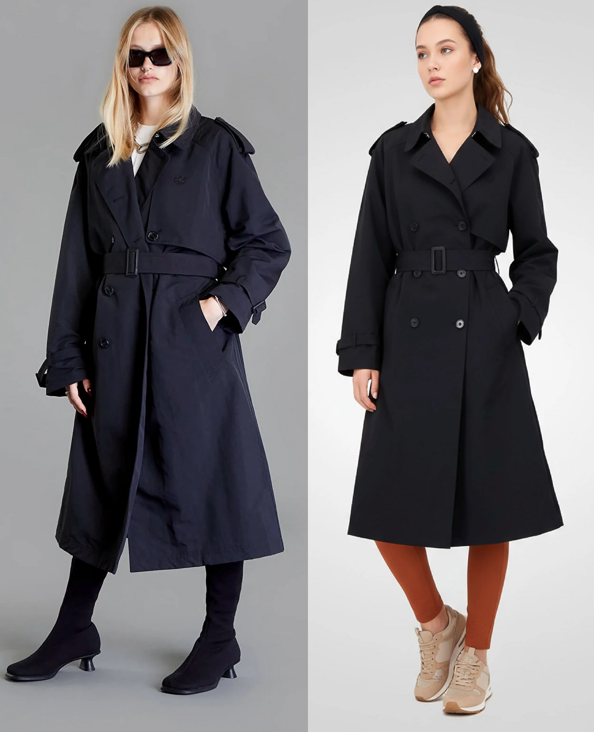 Adidas Originals Blue Version Trench Loose Fit Coat HN3335
