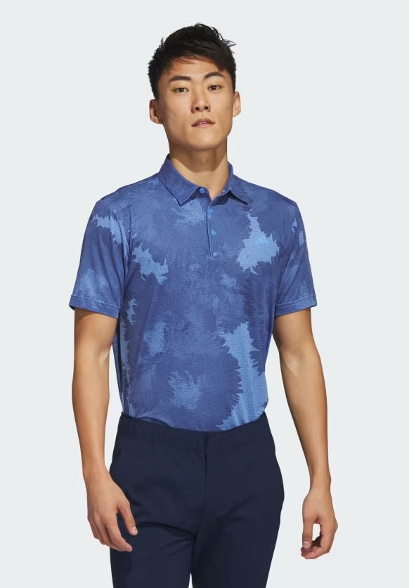 Flower Mesh Golf Four-way stretch Polo Shirt HS1128
