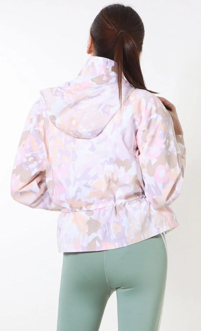 Adidas Graphic Windbreaker White Pink IC0555