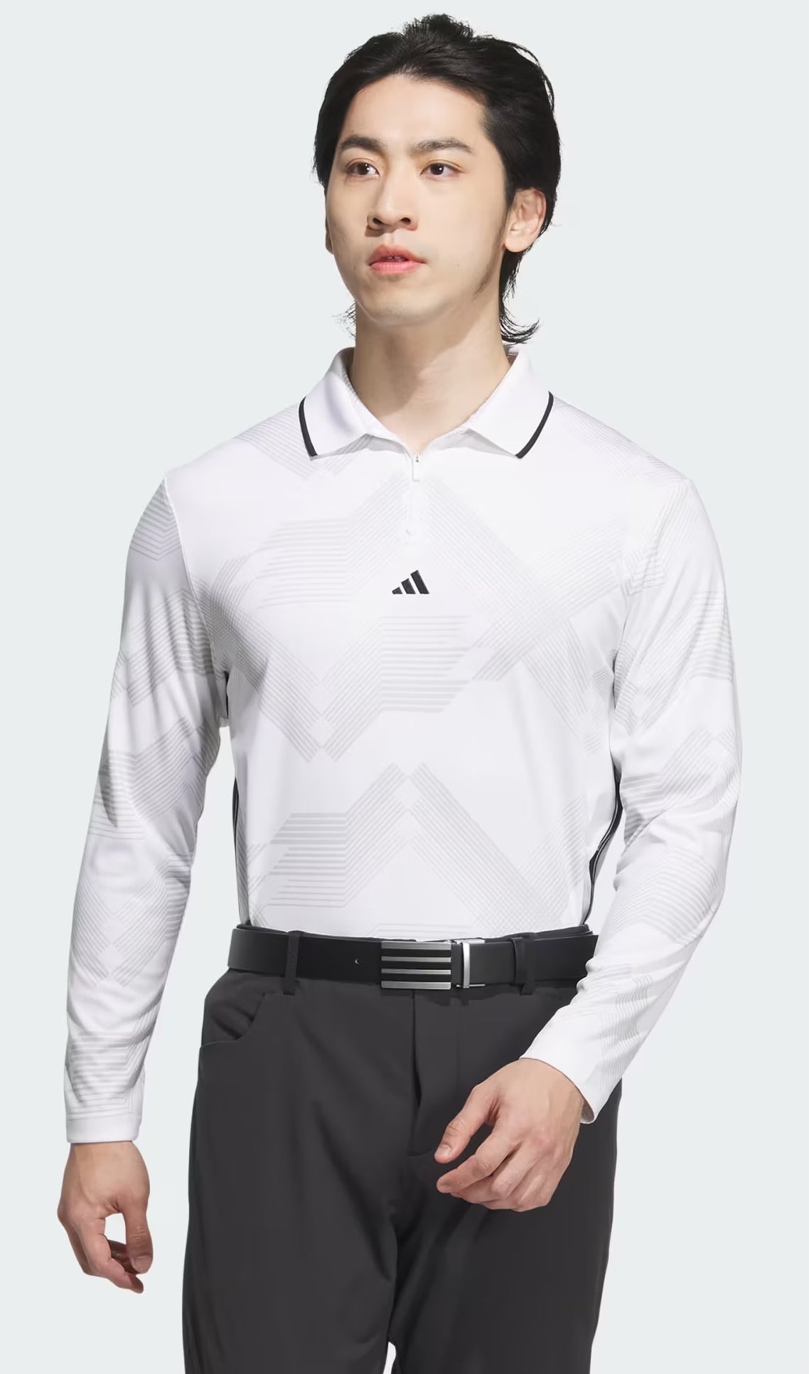 Men's Golf Long Sleeve Print Polo Shirt IM7261