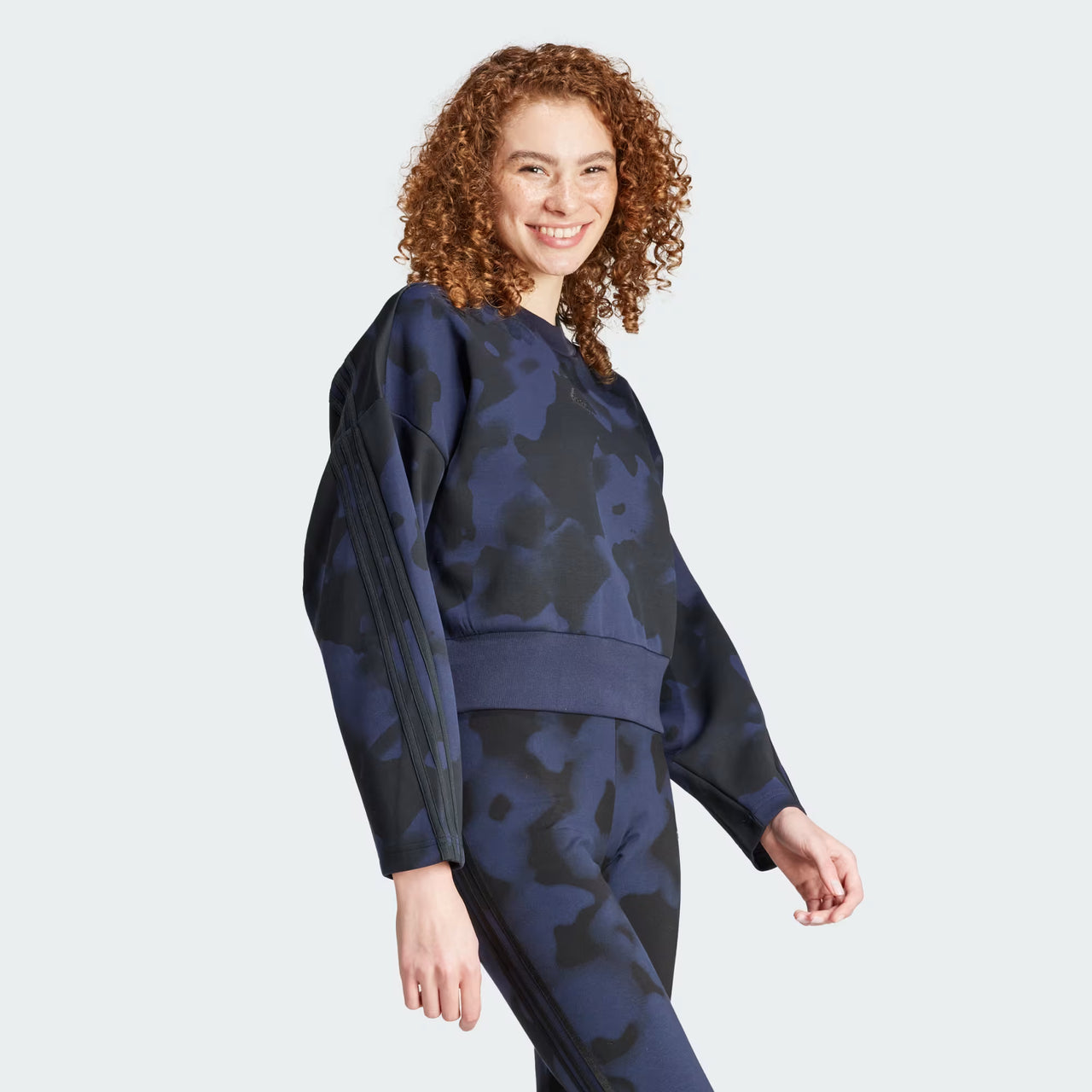 Adidas Future Icons 3-Stripes Sweatshirt Dark Blue Loose Fit IW5297