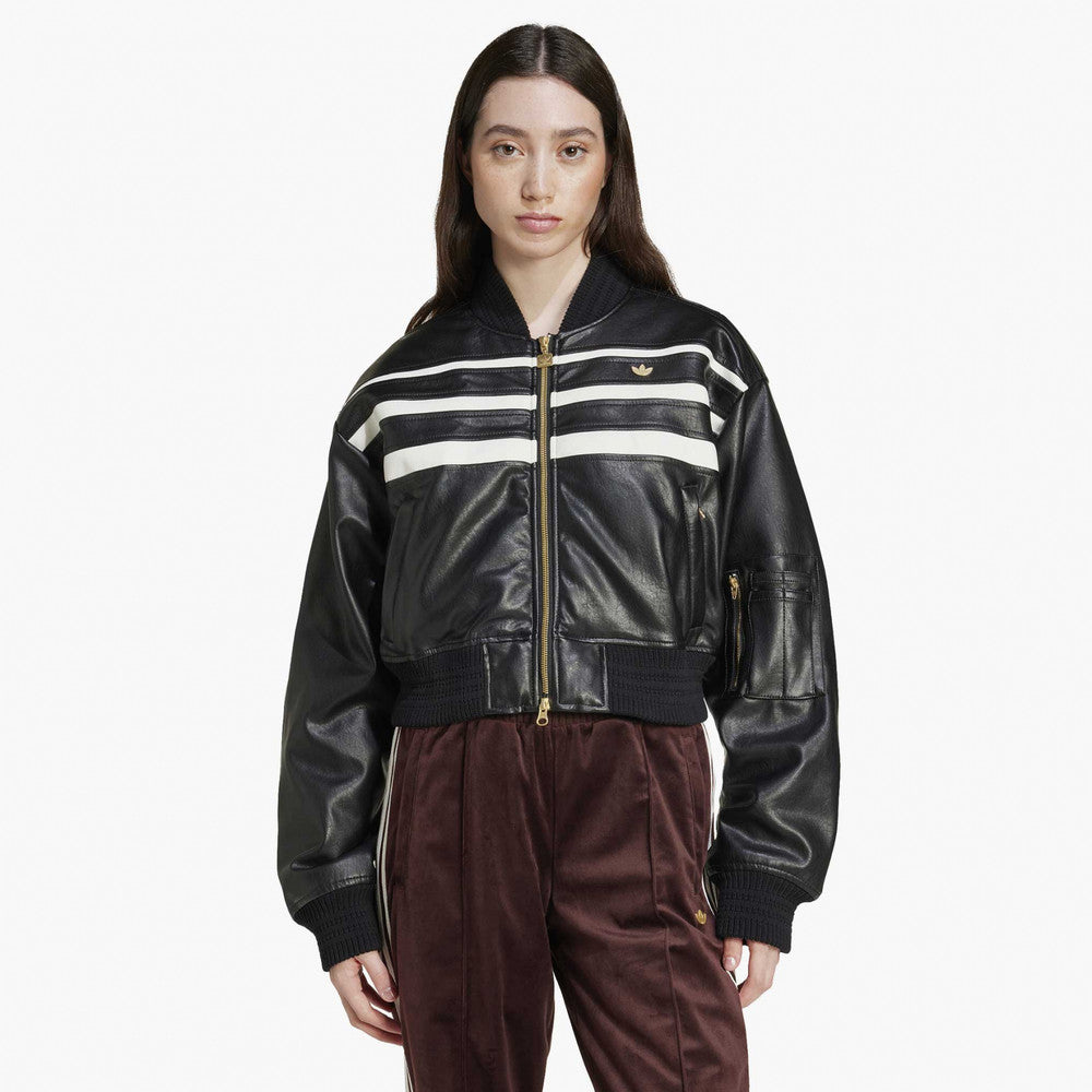 Adidas Premium Faux Leather Bomber - Black  IX0967
