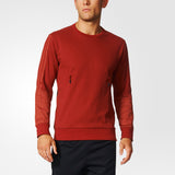 Men adidas Pique Crew Sweatshirt Mystery Red  S97429