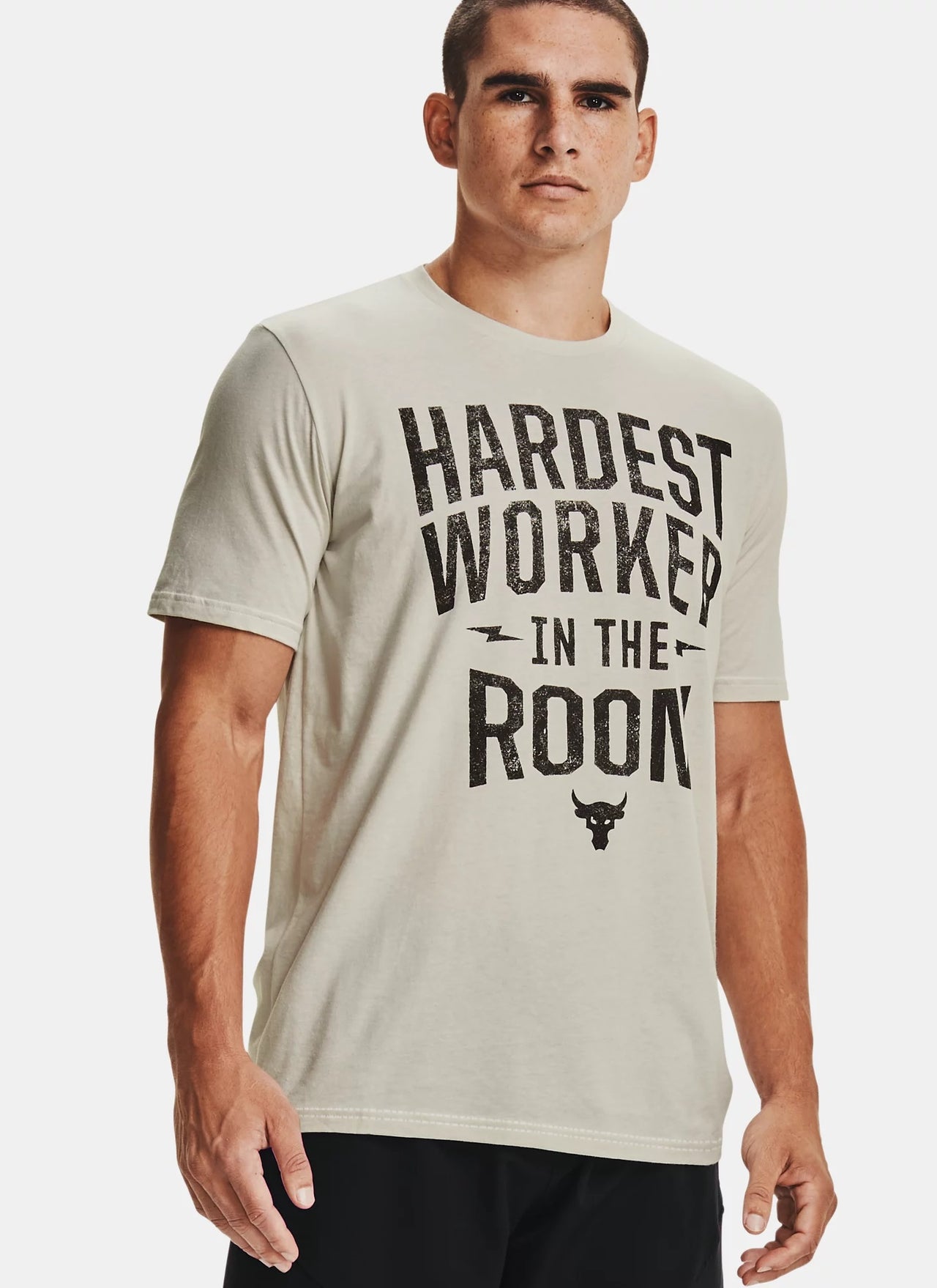 Men's Project Rock Hardest Worker Short Sleeve 1357190-110