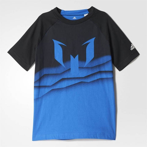 Adidas Kids Boys Messi Graphic T-Shirt, Blue/Black BQ2911